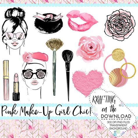 Makeup Clipart Beauty Clipart Mary Kay Printable Clip Art Set Etsy In