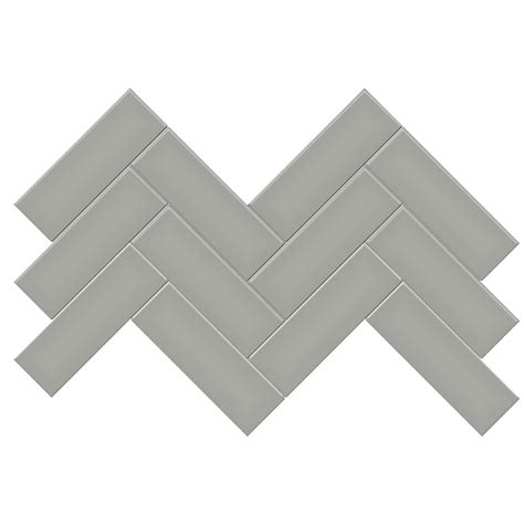 Anatolia Soho Porcelain 2 In X 6 In Herringbone Mosaic Cement Chic Matte In 2022