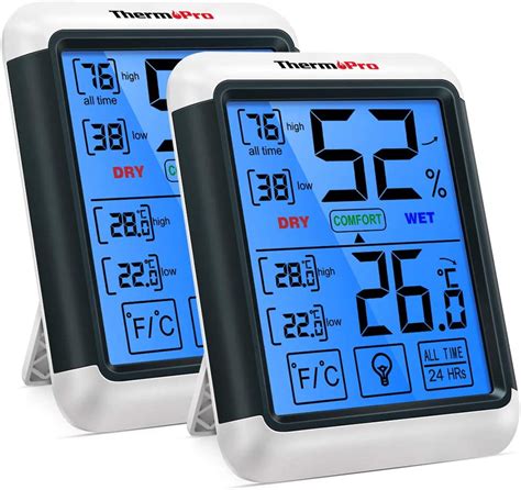 Thermopro Tp55 Digital Indoor Hygrometer Thermometer Temperature And