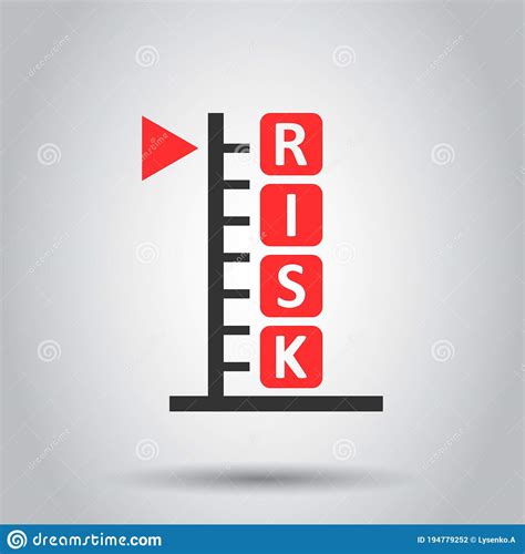 Risk Level Icon In Flat Style Result Vector Illustration On White