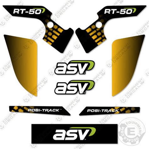 Fits Asv Rt 50 Decal Kit Skid Steer Equipment Decals
