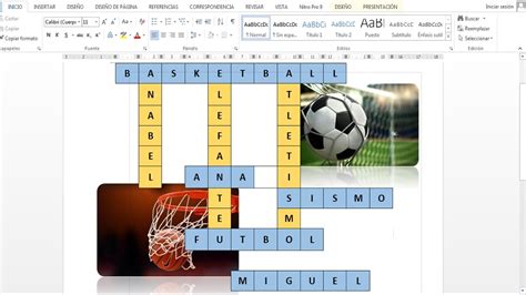 Como Realizar Un Crucigrama En Word 201020132016 Youtube