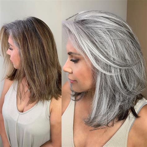 20 Transition From Dyed Hair To Natural Grey Ideas Becky Lifestyles