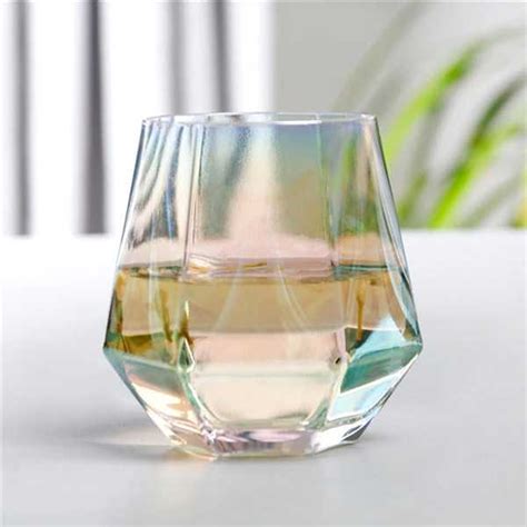One Two Cups Gelas Minuman Diamond Crystal Glass Glass 400ml K1107 Transparan Transparan Pgmall