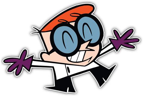 Dexter Character Dexters Laboratory Cartoon Vinyl Sticker Bumper Decal Longer Side