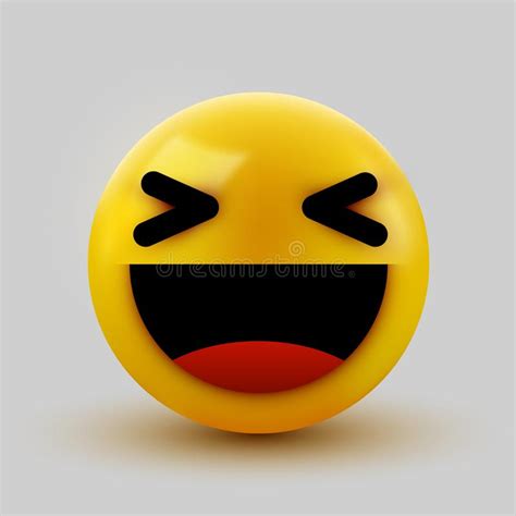 3d Smiling Ball Sign Emoticon Icon Design For Social Network Grinning