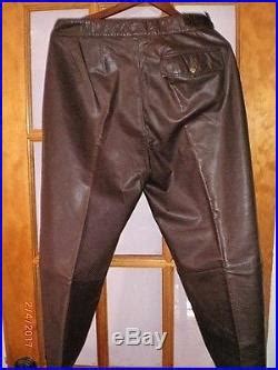 Valentino Brown Leather Mens Pants Size European Mens Leather Pants