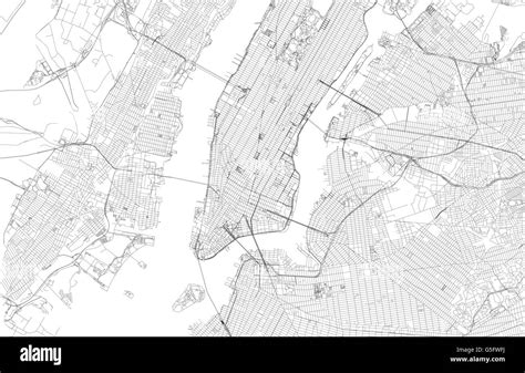 Map Of New York City Satellite View Streets And Highways Of The Usa