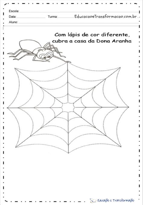 Atividades De Coordenação Motora Fina Teia De Aranha Educação E