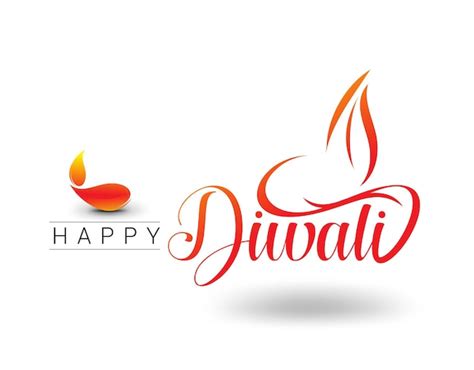 Premium Vector Happy Diwali Text Design Vector Illustration