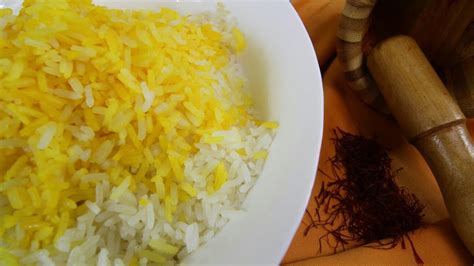 How To Make Persian Basmati Rice With Saffron Youtube