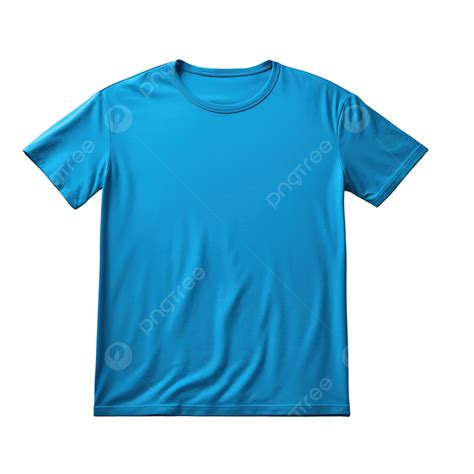 Plain Blue T Shirt Mockup Template With Views Front And Back Isolated