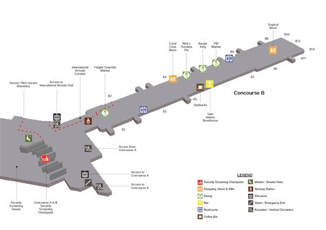 Newark Airport Map Terminal A Food