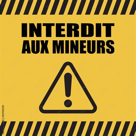 Logo Interdit Aux Mineurs Vector De Stock Adobe Stock