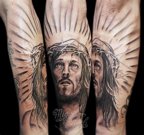 Jesus Christ And Holy Rays Tattoo Miguel Angel Custom Tatt Flickr