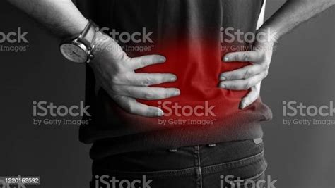 Man Suffering From Backachelower Back Pain Stock Photo Download Image