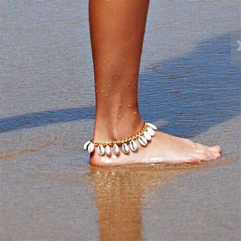 Buy Kiss Wife Bohemian Fashion Personality Beach Shell Brush Anklet Chain