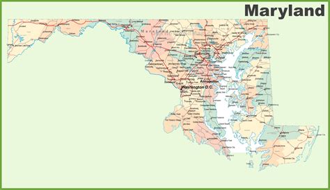 Maryland State Map With Counties And Cities Cleopatra Turkey Map