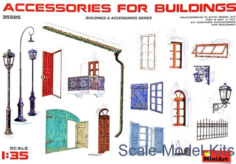 Miniart Accessories For Buildings Plastic Scale Model Kit In 135