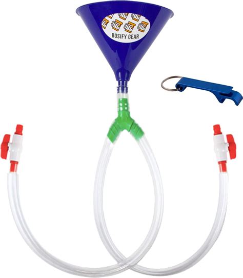 Bosify 30 Inches Beer Bong Funnel With Leak Proof Valve Long Extra Thick Kink