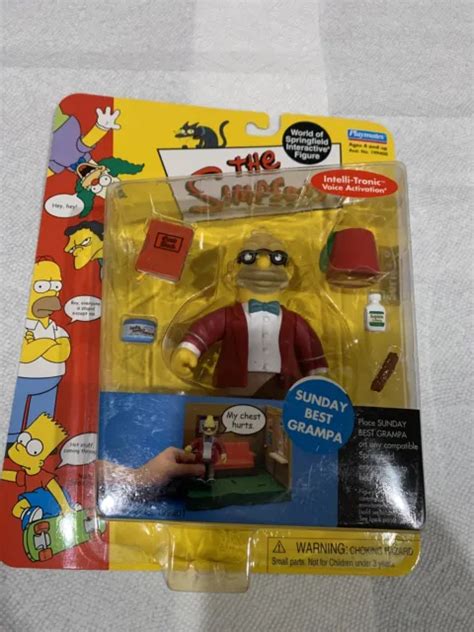 Playmates The Simpsons Sunday Best Grampa World Of Springfield Action Figure S9 1488 Picclick