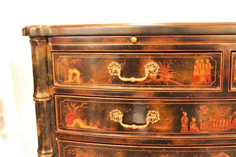 Hand Painted Chinoiserie Commode Chest Of Drawers By Maitland Smith For