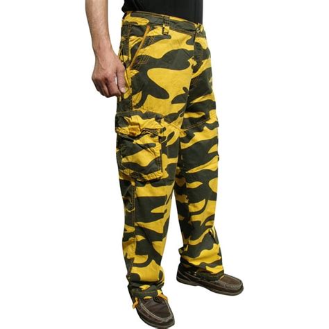 Mens Military Style Camoflage Cargo Pants 27c1 32x32 Mt