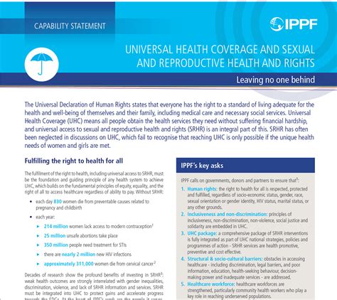 Ippf Position Paper Universal Health Coverage And Sexual And