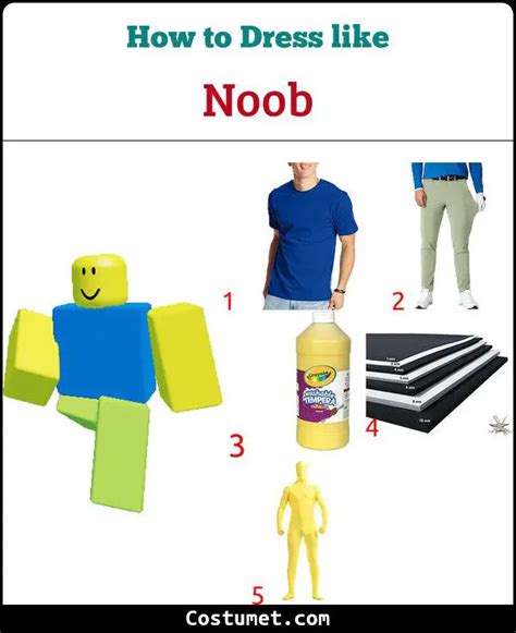 Noob Costume From Roblox For Cosplay And Halloween 2023