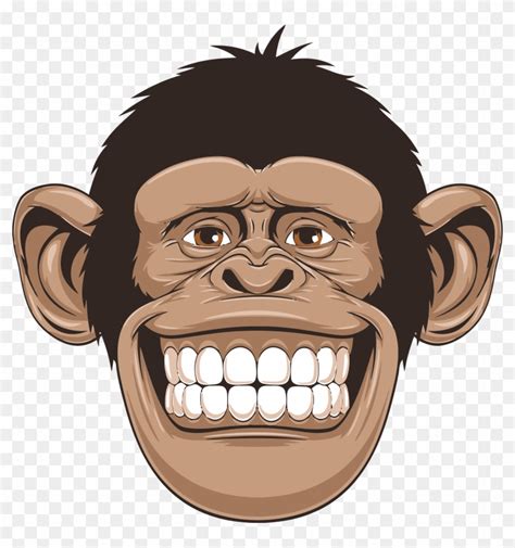 Ape Drawing Face Funny Monkey With Glasses Clipart