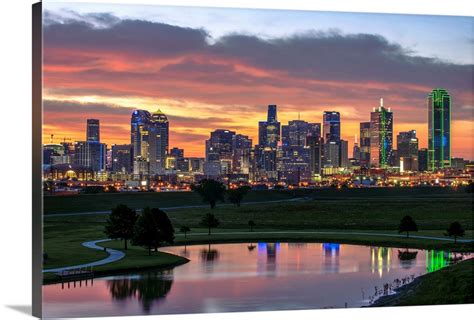 Dallas Texas Sunset Texas Sunset Sunset Wall Art Panoramic Images