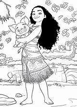 Moana Coloring Pages Kids sketch template