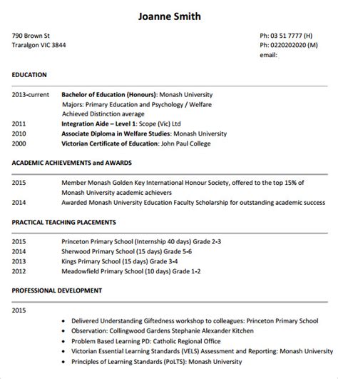We think free teacher resume templates can't win compared to this professional design. FREE 8+ Teacher Resume Templates in PDF | MS Word