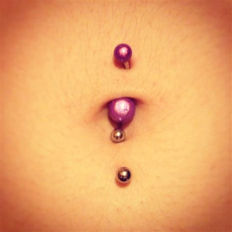 My Double Belly Button Piercing Belly Button Piercing Pattern Tattoo