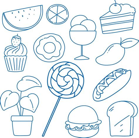 Set Of Simple Children Hand Drawing Objects 7310837 Vector Art At Vecteezy