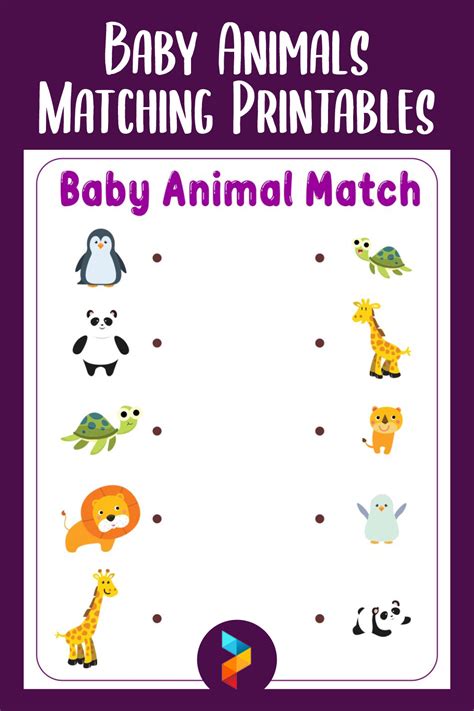 Baby Animals Matching 15 Free Pdf Printables Printablee