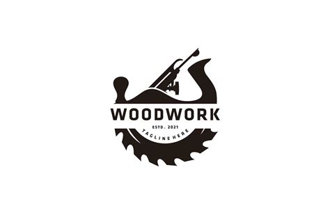 Woodwork Sawmill Carpentry Logo Design Grafik Von Sore88 · Creative Fabrica