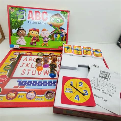 Super Why Abc Letter Board Game Educational Complete Pbs Kids Ages 3
