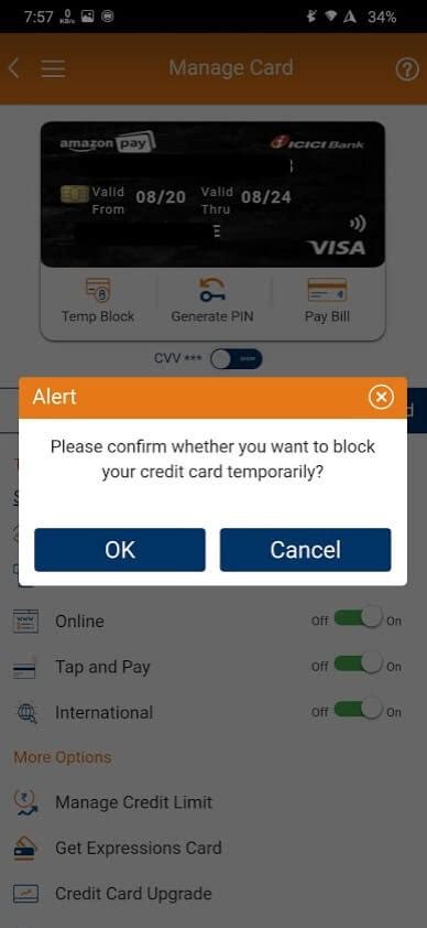 As per this feature the card holder liability is limited to zero for unauthorised transactions on receipt of notification from the card holder. How to block ICICI Credit Card instantly