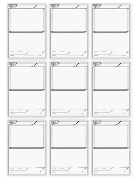 Printable Pokemon Cards Pokemon Card Templatepokemon Coloring Pages