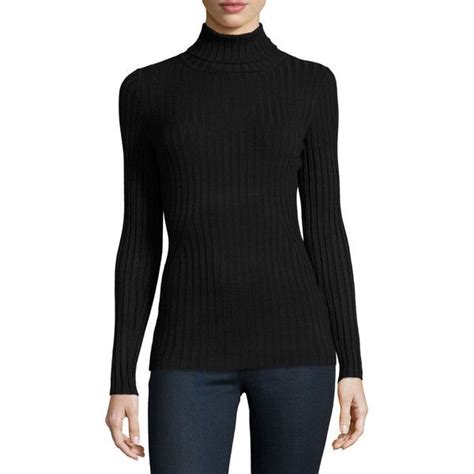 Metric Knits Wide Rib Turtleneck Sweater 3130 Php Liked On Polyvore