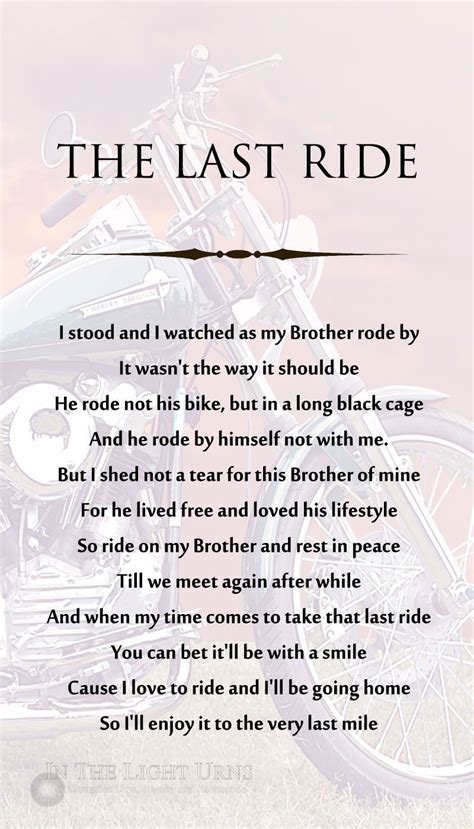 Motorcycle Rider Biker In Heaven Poem