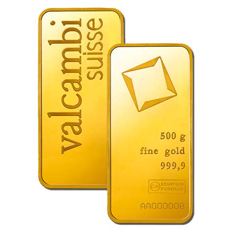 500g Gold Bar Valcambi Bitgild