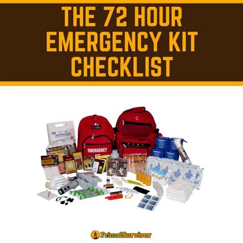 The 72 Hour Emergency Preparedness Checklist Are You Prepared Emergency Survival Kit 72