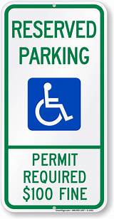 Pictures of Ada Parking Signs