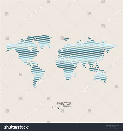 Vector Flat World Map 233010517 Shutterstock