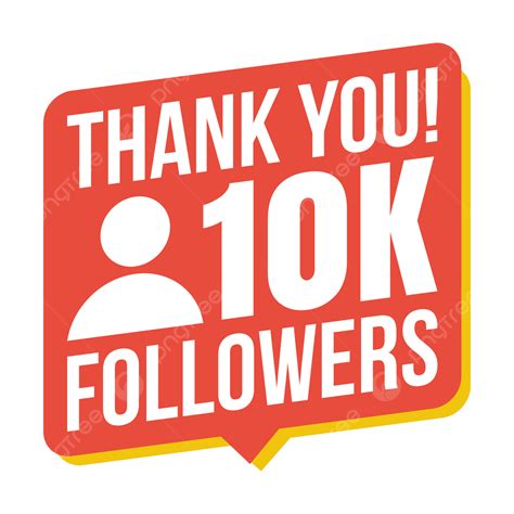10k Followers Thank You Vector 10k Followers Thank You 10k