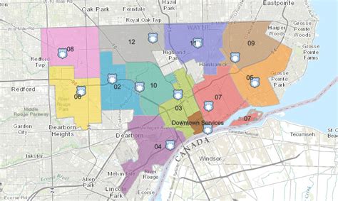 Detroit Police Precincts Map Tourist Map Of English