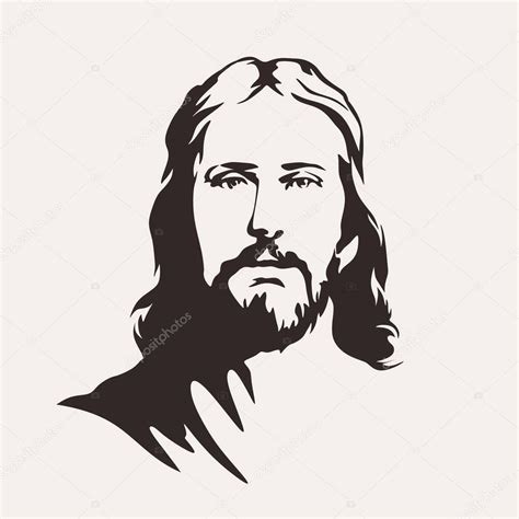 Face Lord Jesus Christ — Stock Vector © Biblebox 192418266