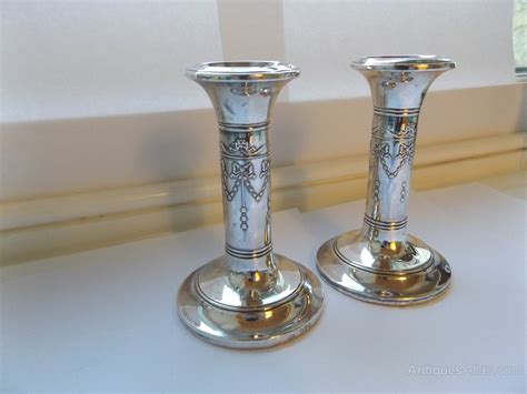 Antiques Atlas Lovely Pair Of Edwardian Silver Candlesticks